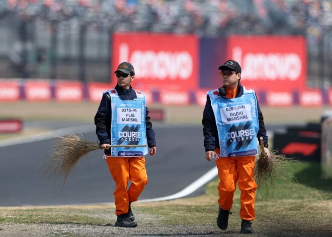 Se retrasa el arranque del GP de Japón por daños a la pista en una carrera de soporte Se retrasa el arranque del GP de Japón por daños a la pista en una carrera de soporte