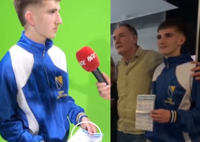 El joven alcanza pelotas bosnio que le robó el machete Donnarumma e inició la “guerra” de los arqueros en el repechaje