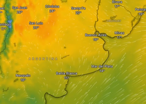 Hay alerta amarilla por vientos intensos y nevadas para este martes 12 de mayo: las provincias afectadas