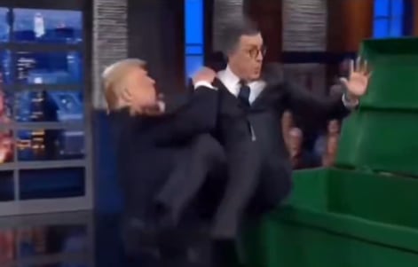 Trump publicó un video hecho con inteligencia artificial en el que “tira a la basura” a Stephen Colbert Trump publicó un video hecho con inteligencia artificial en el que “tira a la basura” a Stephen Colbert