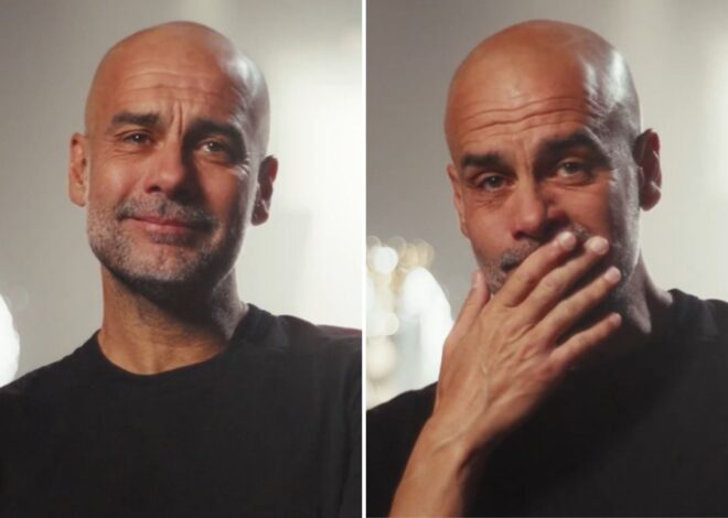 El desconsolado llanto de Pep Guardiola al ser despedido por los hinchas del Manchester City El desconsolado llanto de Pep Guardiola al ser despedido por los hinchas del Manchester City