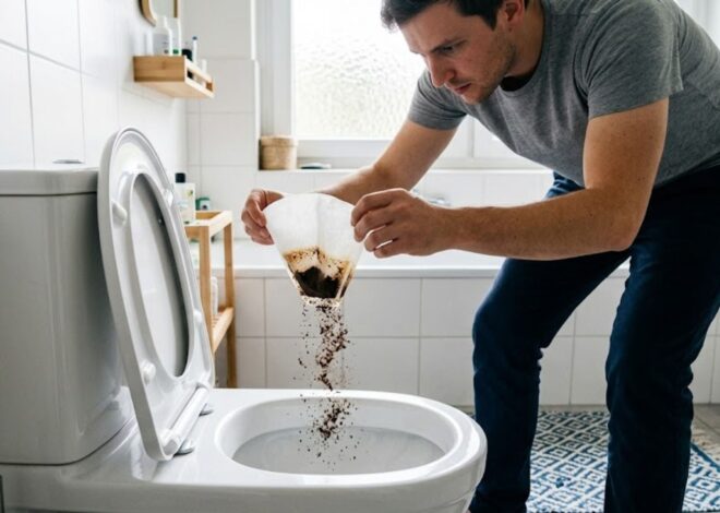 Por qué hay que tirar café usado en el inodoro