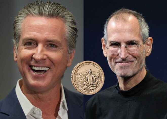Ya es oficial: la moneda homenaje de Gavin Newsom a Steve Jobs que comienza a venderse en California Ya es oficial: la moneda homenaje de Gavin Newsom a Steve Jobs que comienza a venderse en California