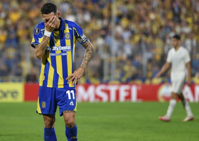 El penal que falló Ángel Di María y el gol de Ovando en el triunfo de Rosario Central ante Libertad por la Copa Libertadores