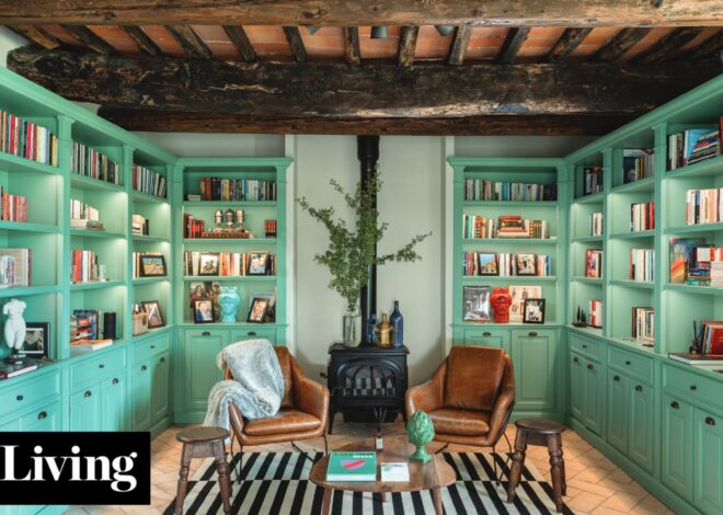 Bibliotecas empotradas: 6 ideas con color para sumar estilo y carácter Bibliotecas empotradas: 6 ideas con color para sumar estilo y carácter
