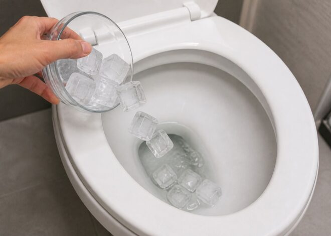 Tirar hielo en el inodoro: el truco casero que recomiendan hacer una vez por semana