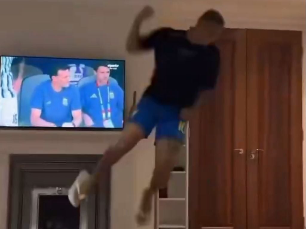 El eufórico festejo de Richarlison por el gol de España a la Argentina en la final del Mundial El eufórico festejo de Richarlison por el gol de España a la Argentina en la final del Mundial