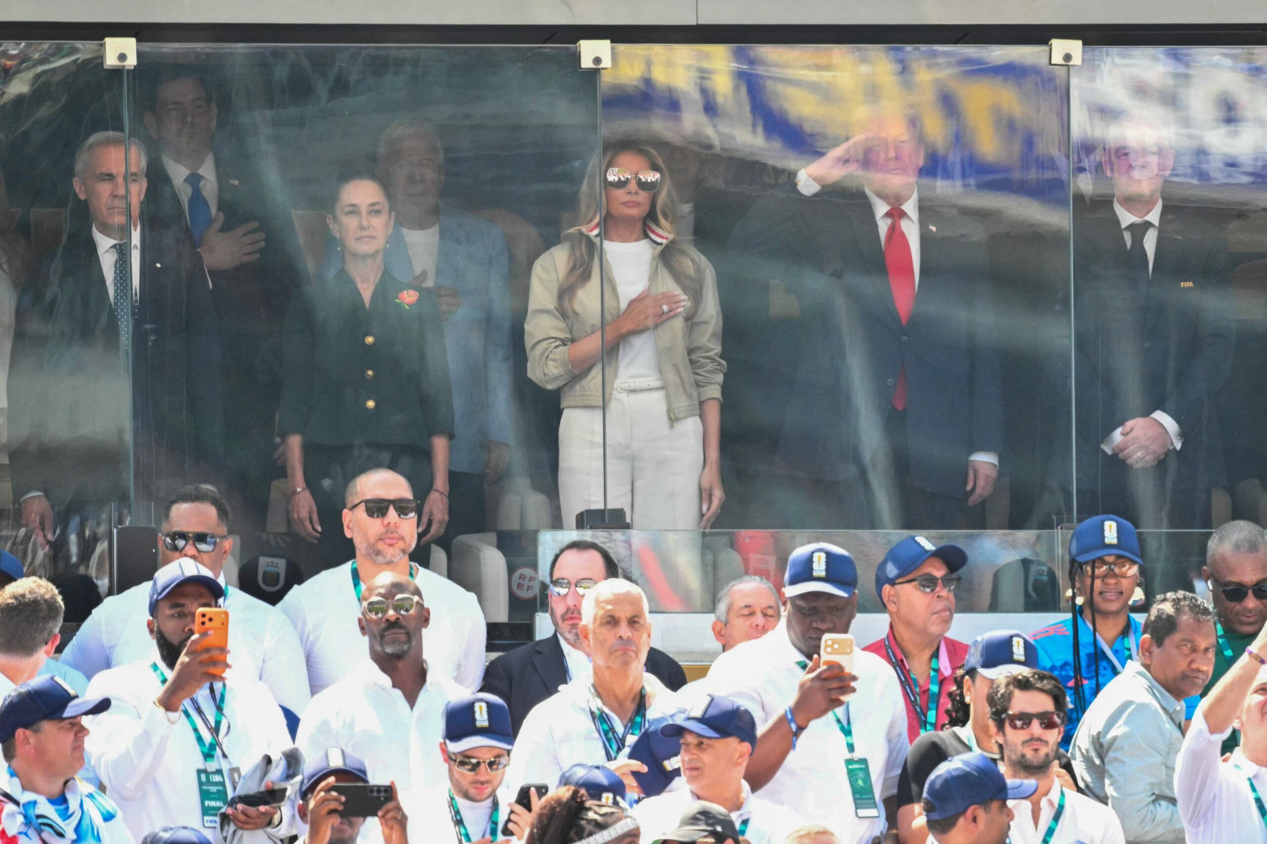 Así llegó Donald Trump al estadio de Nueva Jersey para presenciar la final del Mundial entre la Argentina y España Así llegó Donald Trump al estadio de Nueva Jersey para presenciar la final del Mundial entre la Argentina y España