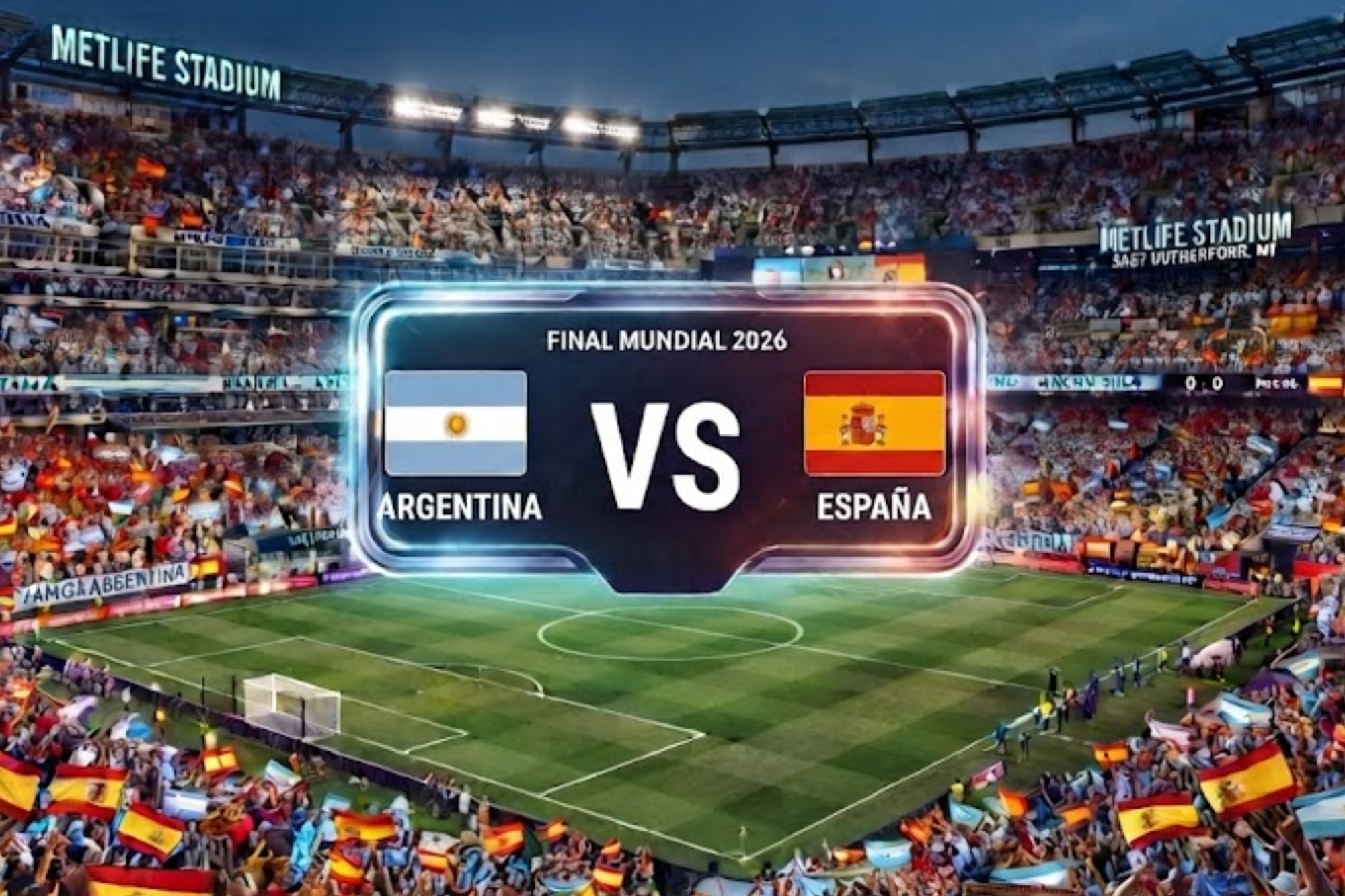 A qué hora de EE.UU. juega Argentina vs. España hoy en New York: en vivo la final del Mundial 2026 A qué hora de EE.UU. juega Argentina vs. España hoy en New York: en vivo la final del Mundial 2026