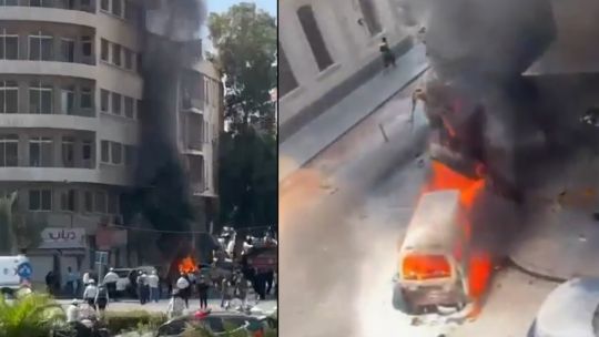 Explotaron dos bombas a metros del hotel de Macron durante su visita a Siria: 18 heridos